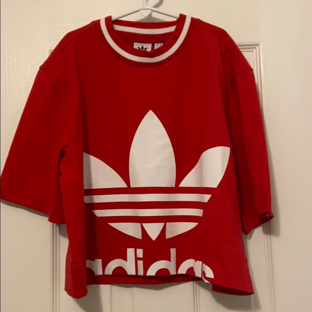 Hot Pink/ Red Adidas Crop Top
